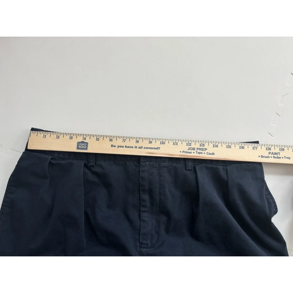 Vtg POLO RALPH LAUREN Ethan Pants Mens Pleated 100% Cotton Chinos - 36/30 Navy